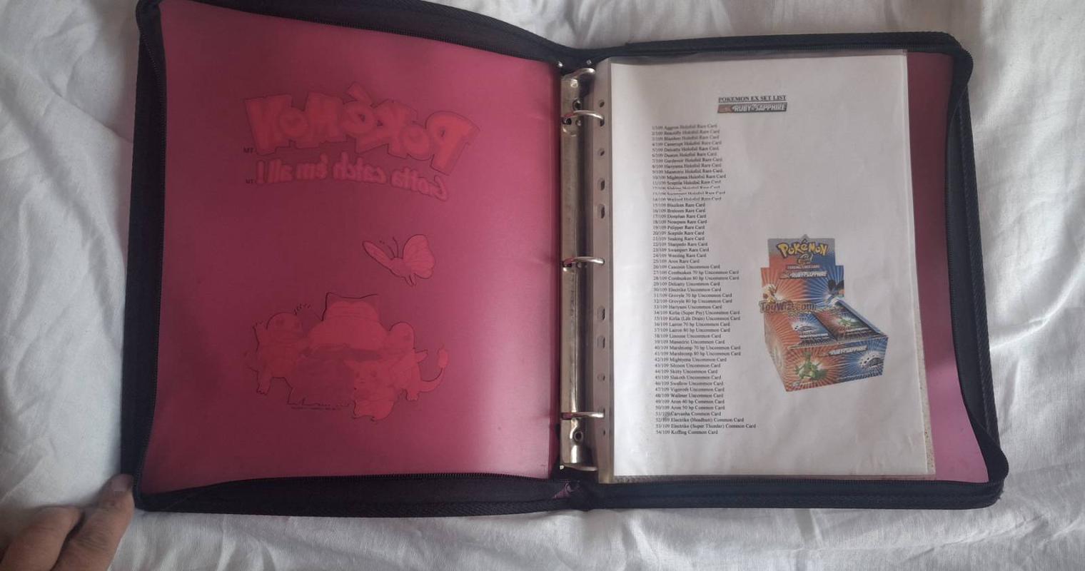 Another checklist from Adam’s folder, this time focused on the Pokémon EX Ruby & Sapphire TCG expansion