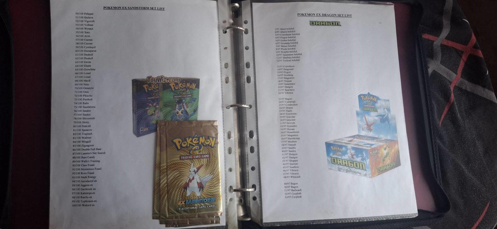 A checklist from EX Sandstorm