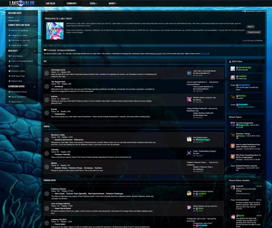 Lake Valor’s forum (February 2015)