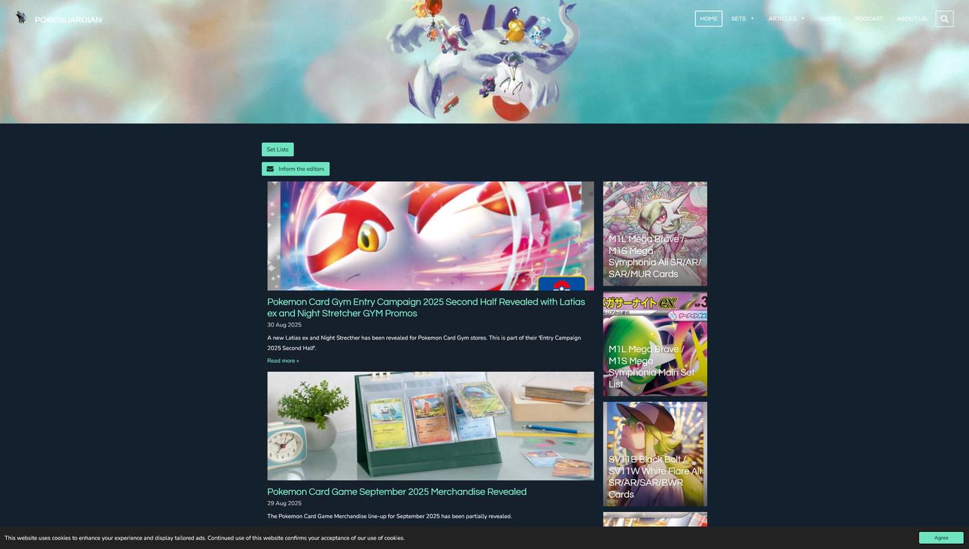 PokeGuardian’s layout as of August 2025
