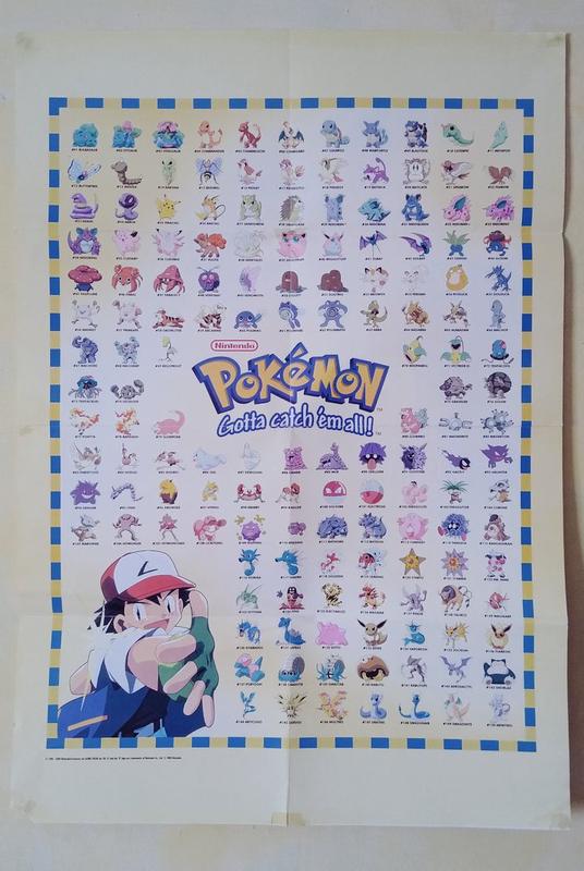 The Pokémon poster from my bedroom wall, which I have kept all these years