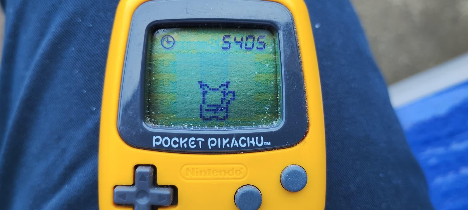 Pikachu with his back turned to me. I guess I needed to impress him with lots of Watts