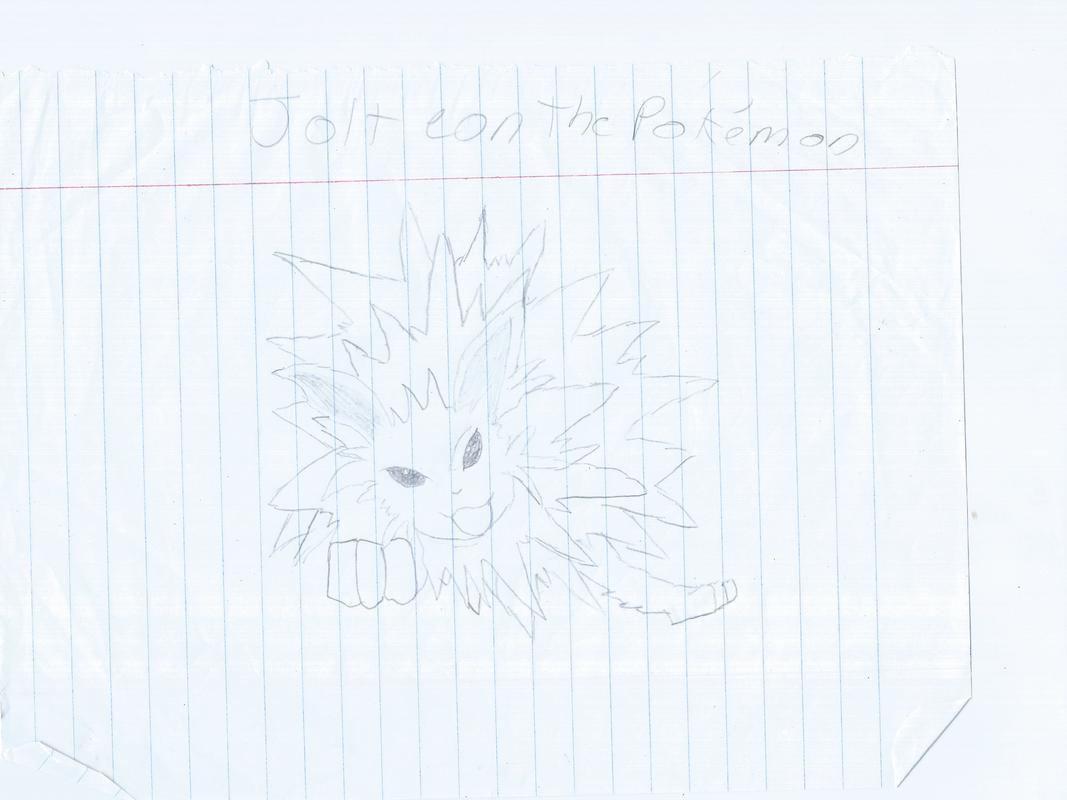 A drawing of Jolteon by Steph drawn between 1998 and 2001