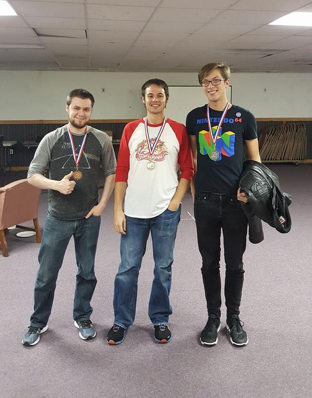 The top three finishers from the 2016 tournament, Nick (left), Tyler (center), and Kevin (right)