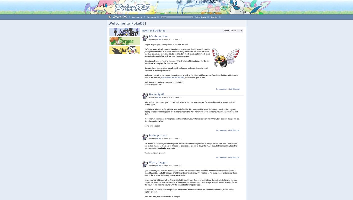 PokéDS layout in April 2012